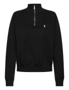 Fleece Quarter-Zip Tops Sweat-shirts & Hoodies Sweat-shirts Black Polo...