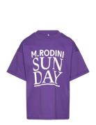 Sunday Sp Ss Tee Tops T-shirts Short-sleeved Purple Mini Rodini