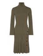 Polly Knitted Midi Dress Polvipituinen Mekko Khaki Green Malina