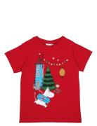 Present T-Shirt Tops T-shirts Short-sleeved Red MUMIN