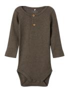 Nbmkab Ls Body Noos Bodies Long-sleeved Grey Name It