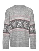 Sweater Winter Fair Isle Villapaita Grey Lindex