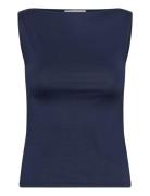 Annie Boatneck Sleeveless Top Tops T-shirts & Tops Sleeveless Blue Wee...