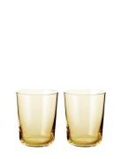 New York Citrine Water - 2 Pcs Home Tableware Glass Drinking Glass Yel...