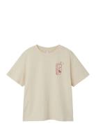 Nkfkatin Nreg Ss Top Tops T-shirts Short-sleeved Beige Name It