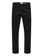 Slh175-Slim New Miles Flex Pant Noos Bottoms Trousers Chinos Black Sel...