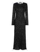 Sequins Maxi Dress Maksimekko Juhlamekko Black Gina Tricot