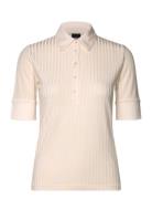 Ellera Tops T-shirts & Tops Short-sleeved Cream BOSS