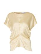 Slfelise Ss Top Tops Blouses Short-sleeved Yellow Selected Femme