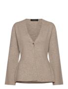 Simonabbaljin Knit Tops Knitwear Cardigans Beige Bruuns Bazaar