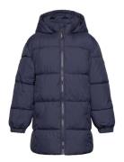 Quilted Long Coat Toppatakki Navy Mango