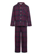 Two-Pieces Check Long Pyjamas Pyjamasetti Pyjama Navy Mango