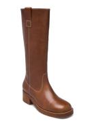 Long Boots Korkeavartiset Saapikkaat Brown Billi Bi