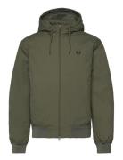 The Hooded Brentham Jkt Bombertakki Takki Khaki Green Fred Perry