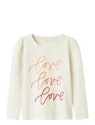 Nmftasjaa Ls Top Pb Tops T-shirts Long-sleeved T-shirts Cream Name It