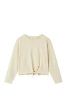 Nkfvaya Ls Loose Top Tops T-shirts Long-sleeved T-shirts Cream Name It