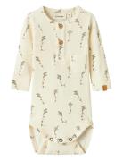 Nbmgavo Elm Ls Slim Body Lil Noos Bodies Long-sleeved Cream Lil'Atelie...