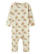 Nbmbobby Ls Bodysuit Pitkähihainen Body Beige Name It