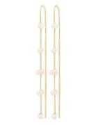 Zenaia Pearl Chain Earrings Korvakoru Korut Gold Pilgrim