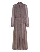 Ruffle Pleat Belted Long Dress Maksimekko Juhlamekko Pink Tommy Hilfig...