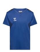 Hmlauthentic Pl Jersey S/S Kids Tops T-shirts Short-sleeved Blue Humme...
