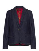 Denim Blazer Blazers Single Breasted Blazers Navy Lauren Ralph Lauren