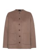 Double Faced Wool Blend Jacket Villakangastakki Brown Lexington Clothi...