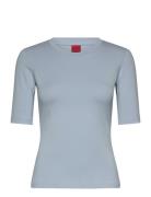 Darnelia Tops T-shirts & Tops Short-sleeved Blue HUGO