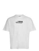 Great Boxy Printed Graphic Tee Tops T-shirts Short-sleeved White Weekd...