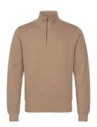 Sacker Rib Half Zip Tops Sweat-shirts & Hoodies Sweat-shirts Beige GAN...