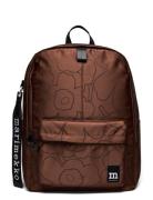 Zip Top Backpack Piirto Unikko Reppu Laukku Brown Marimekko