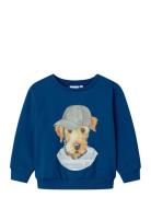 Nmmbasse Nreg Sweat Unb Tops Sweat-shirts & Hoodies Sweat-shirts Blue ...