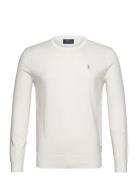 32/3 Cotton-Lsl-Plo Tops Knitwear Round Necks White Polo Ralph Lauren