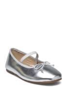 Ballet Flats With Metallic Strap Ballerinat Silver Mango
