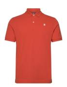 Dunda Overdyed Slim Polo S\S Tops Polos Short-sleeved Red G-Star RAW