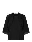 Zelie - Matte Crepe Tops Blouses Short-sleeved Black Day Birger Et Mik...