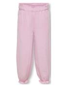 Kmgthyra Life Pant Aop Wvn Bottoms Trousers Pink Kids Only