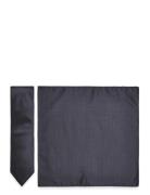 H-Set Tie-Pkt Sq-232 Solmio Kravatti Navy BOSS