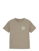 T-Shirt Print Tops T-shirts Short-sleeved Khaki Green Daily 7