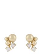 Lise Irregular Ear S/Clear Accessories Jewellery Earrings Studs Gold S...