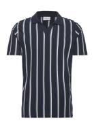 Stretch Polo Shirt S/S Tops Polos Short-sleeved Navy Lindbergh