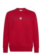 Graphic C-Neck Sweat Tops Sweat-shirts & Hoodies Sweat-shirts Red GANT