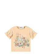 Eline Tops T-shirts Short-sleeved Yellow Molo
