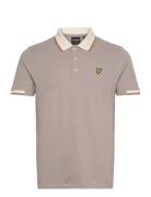 Half Tipped Polo Shirt Tops Polos Short-sleeved Grey Lyle & Scott