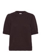 Iris Knitted Top Tops Knitwear Jumpers Brown Twist & Tango