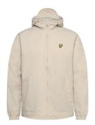 Zip Through Hooded Jacket Ohut Takki Cream Lyle & Scott