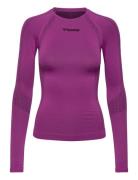 Hmlshaping Seamless T-Shirt L/S Tops T-shirts & Tops Long-sleeved Purp...