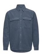 Utility Overshirt Tops Overshirts Blue Revolution