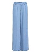 Objframe Lisa Wide Mw Pant Noos Bottoms Trousers Wide Leg Blue Object