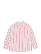 Shirt Stripe Tops Shirts Long-sleeved Shirts Pink Creamie